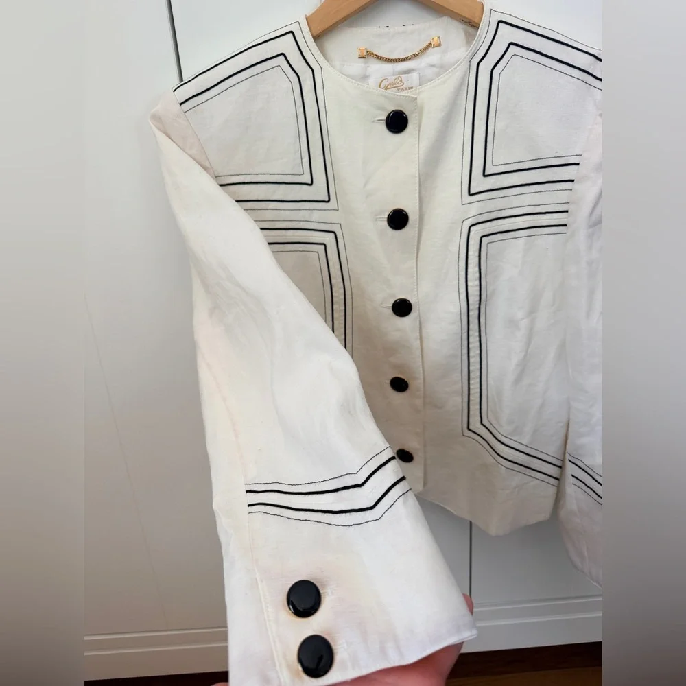 Louis Feraud Vintage 100% Linen Jacket - Picture 7 of 7